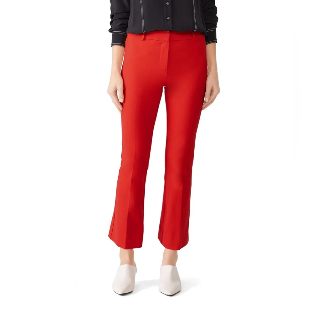 Derek Lam 10 Crosby Red Flared Trousers Office Workwear Career